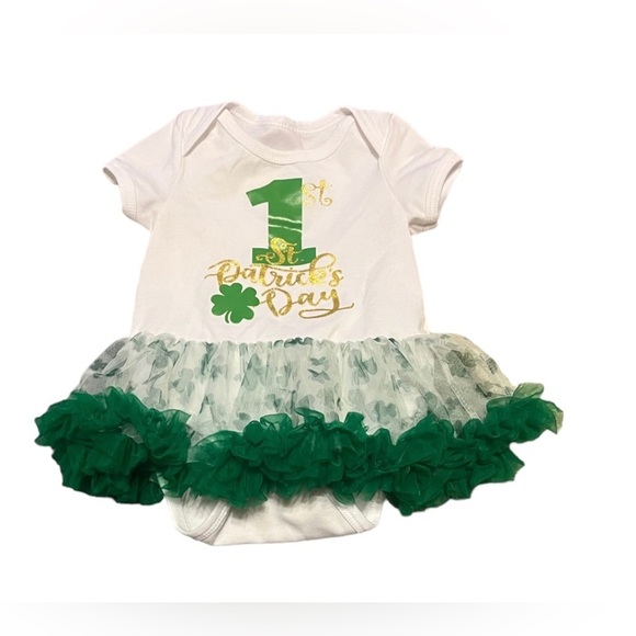 Other - “My 1st St. Patrick’s day” Bebiullo Baby Girl St. Patricks Day one piece 3-6 mo